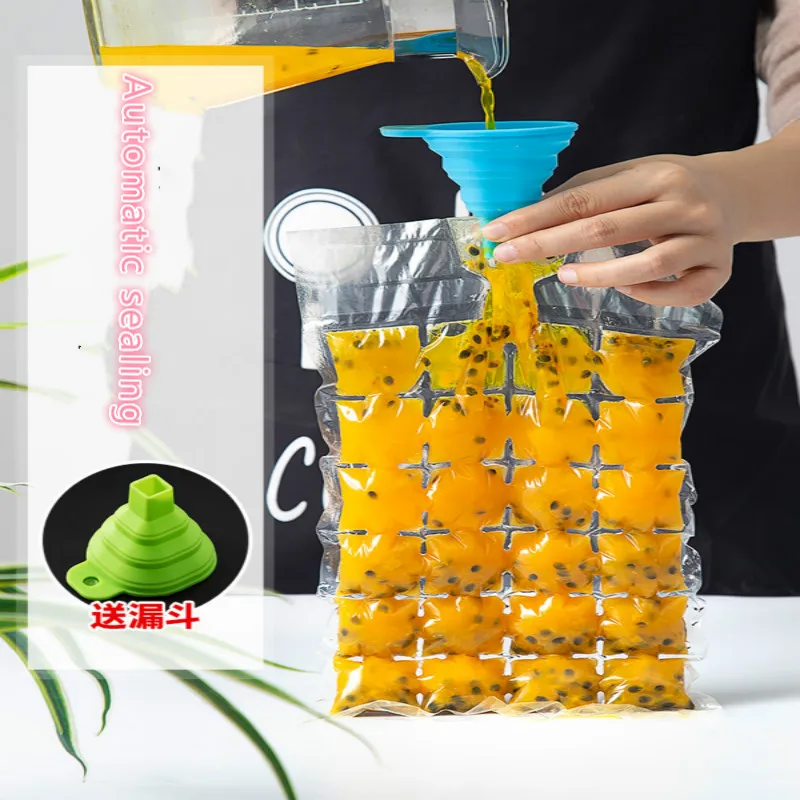

50/100pcs Self-sealing disposable ice bag, frozen ice mold home ice block creative frozen ice fast freezer bags