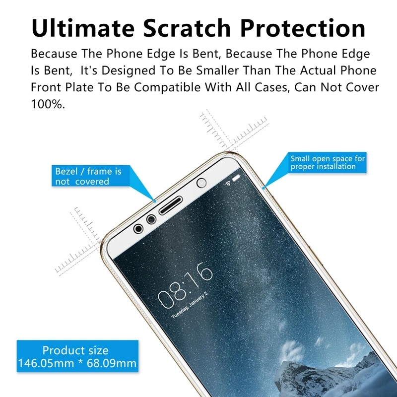 2.5D 0 26 мм 9H Премиум Закаленное стекло для Huawei Honor 7A 5 7 дюймов Защитная пленка