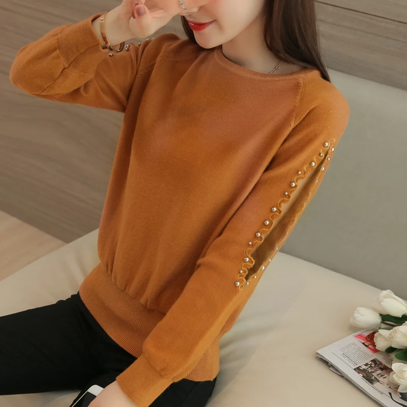 2017 New women sweater Fashion spring Autumn Hollow out Lace Beading long warm loose sweaters women Knitted pullover sweaters 2017 New women sweater Fashion spring Autumn Hollow out Lace Beading long warm loose sweaters women Knitted pullover sweaters