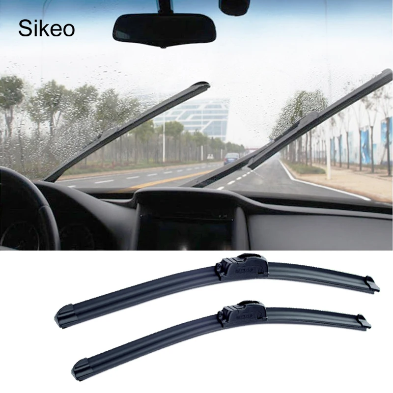 Sikeo U type Car Windshield Wiper Blade Rubber Frameless Bracketless Car Wiper Blade 16" 18" 19