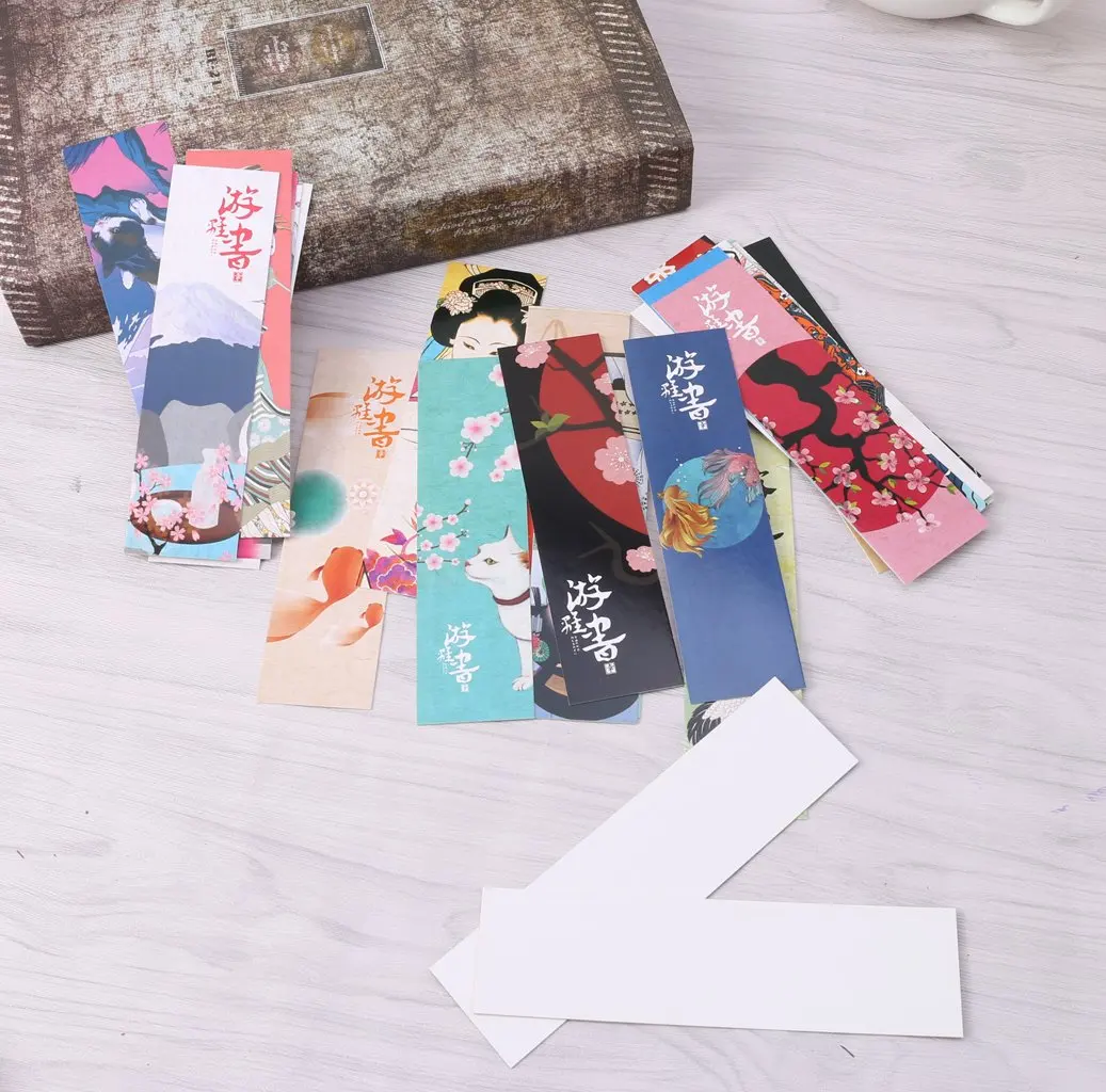 Paper Bookmark 30 Sheets/pack Vintage Japanese Style Book Marks For School Student