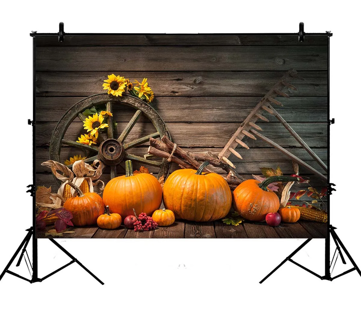 

5x7ft Halloween Autumn Pumpkin Polyester Photo Background Portrait Backdrop