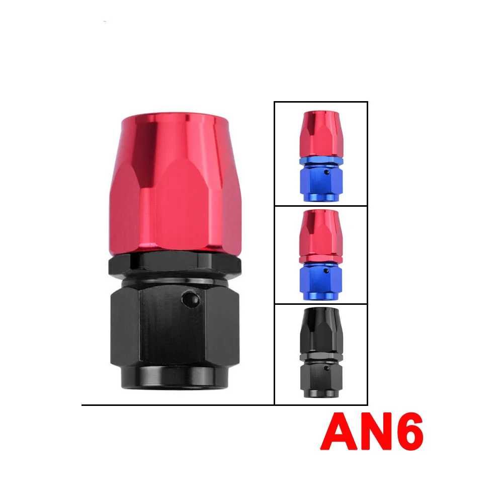 

WILLIN - AN6 06AN Aluminum Straight Swivel Hose End Fitting Straight Oil/Fuel/Swivel Hose Adaptor Oil cooler hose fitting