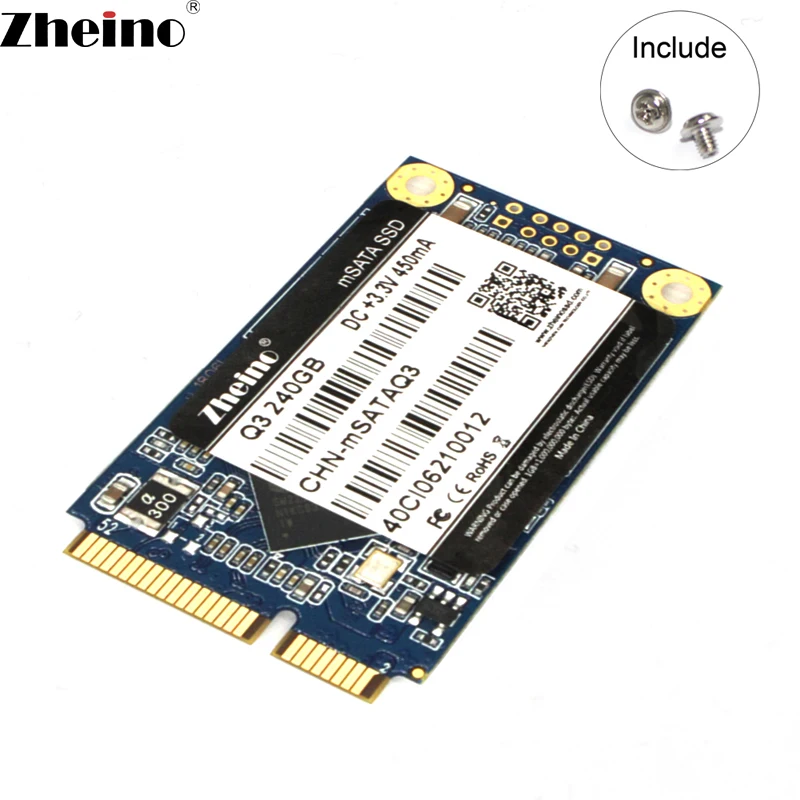 Zheino Q3 mSATA 240 ГБ SSD mSATA3 6 ГБ/сек. Внутренний твердотельный накопитель для ноутбук