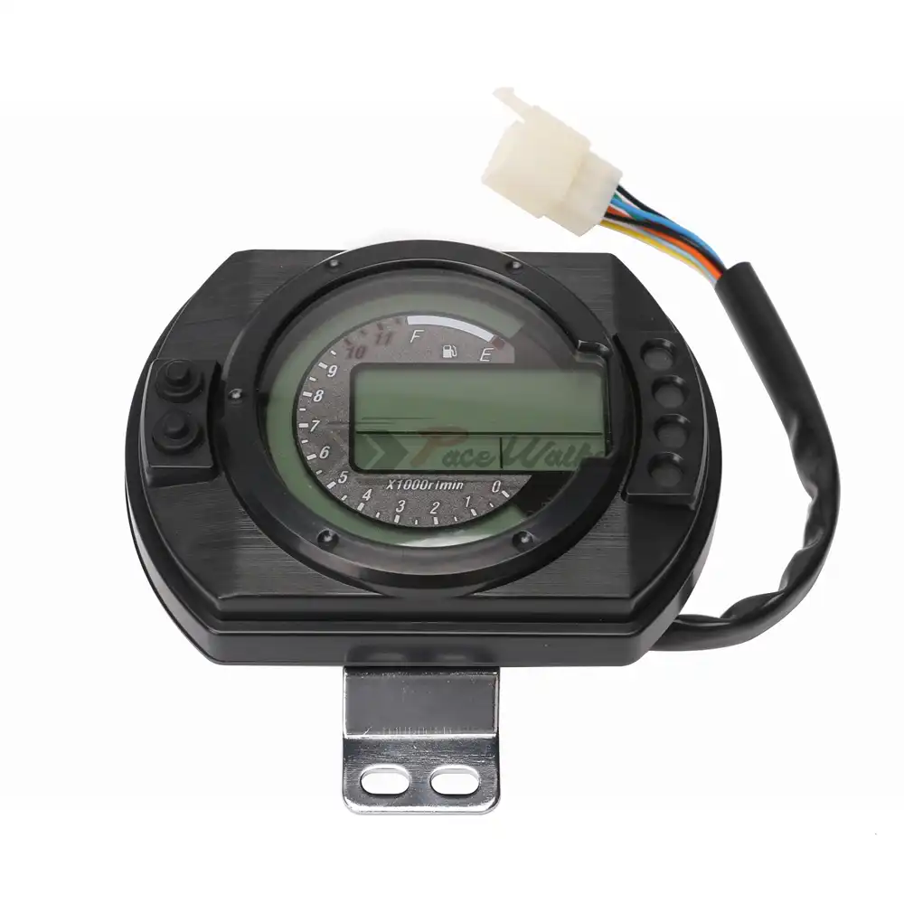 12500 Rpm Motorcycle Speedometer Lcd Mph Digital Odometer