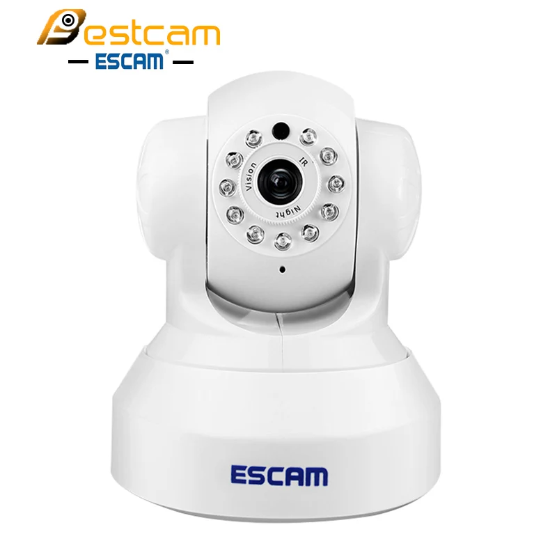 ESCAM QF001 IP Camera HD 720P Night Vision IR-Cut 10M 1.0MP WiFi Pan Tilt Security Dome Indoor Camera Support 32G TF Card