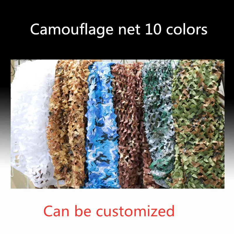 6X6M 6X10M 7X7M 7X10M Rinforzato Camouflage Netto Di Nuoto Piscina Spiaggia Gazebo Giardino Ripari Per Il Sole Camo Tela Di Compensazione 10 Colori
