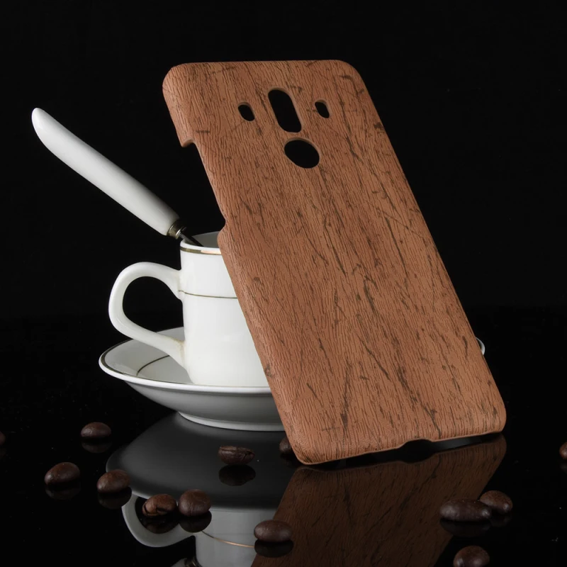 Huawei Mate 10 Pro 6inch Wood grain PU leather +PC case_2
