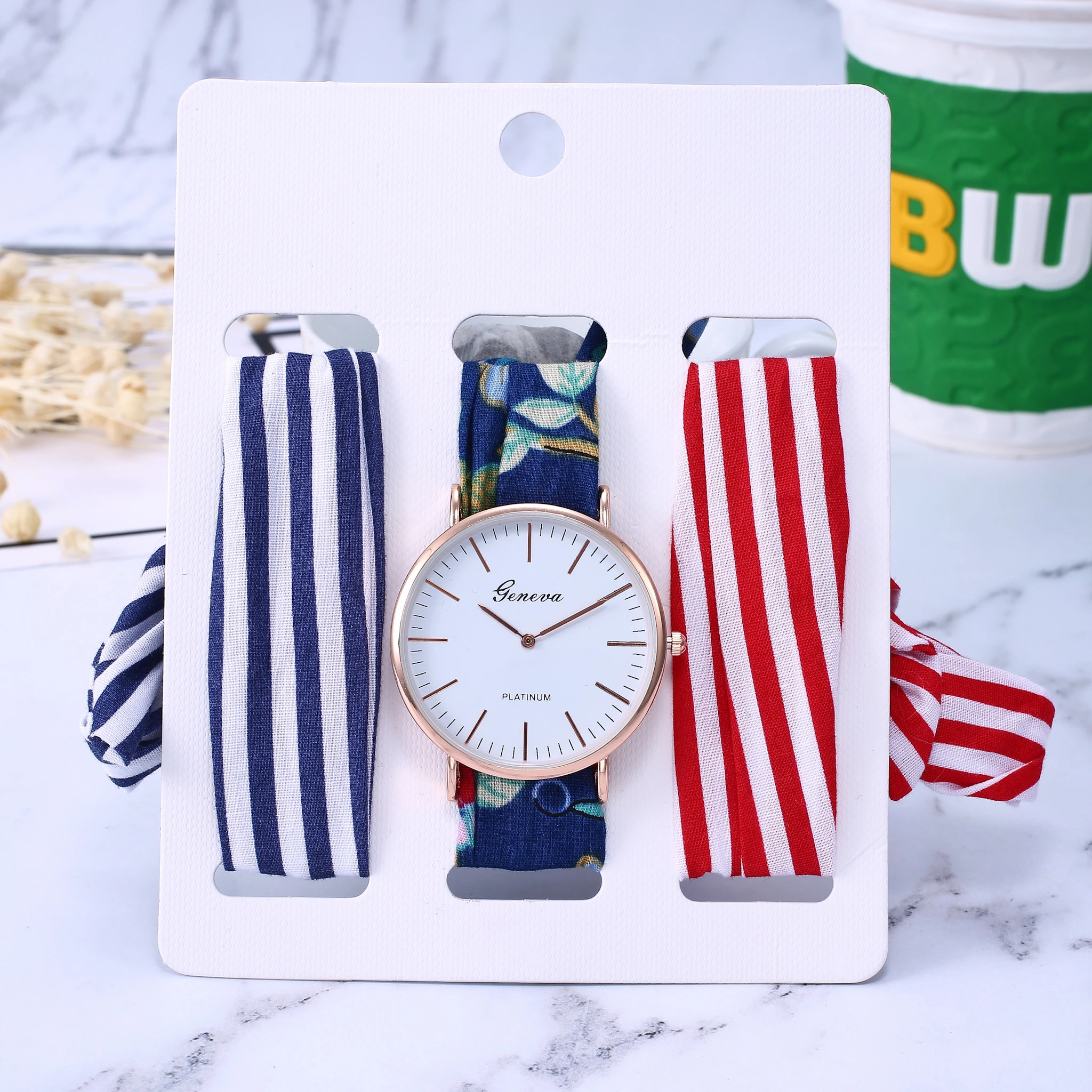 19 新しい腕時計セット女性の休日ドレス綿リボン腕時計女性ゴールドシルバー時計女性 含ま 3 個リボン Women S Watches Aliexpress