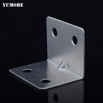 

20pcs Stainless Steel Straight Angle Bracket 4 Holes decorative corner metal angle bracket 1.0mm thickness