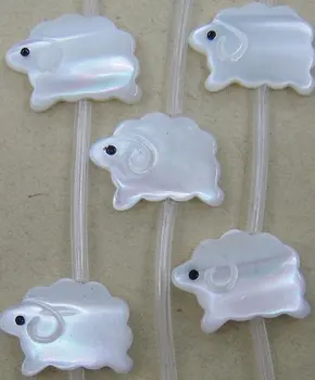 

Shell Bead 2strands 9-14mm high quality Genuine MOP Shell ,Pearl Shell Sheep Elephant Rabitte cat Dog Animals white black beads