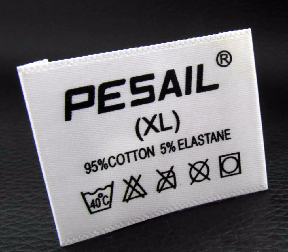 white satin printing label