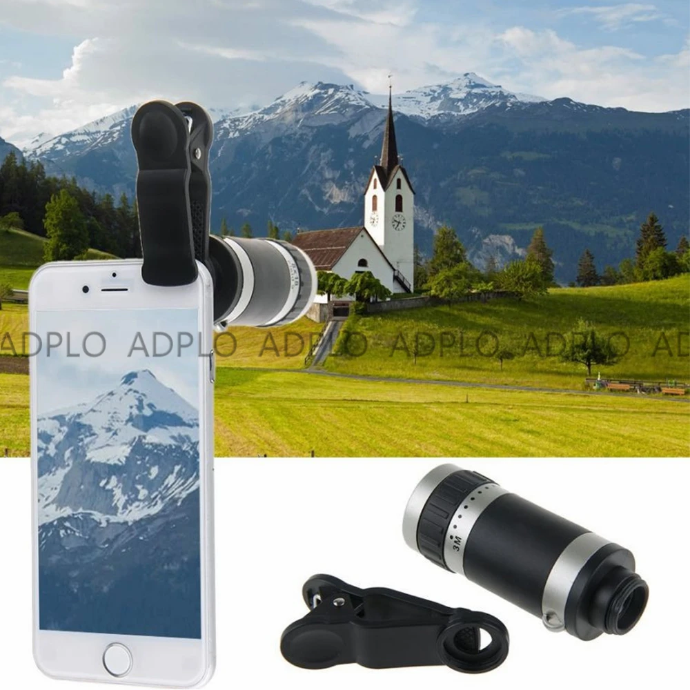 Generic Clip on Cell Phone Lens, 8X Telescope + Universal