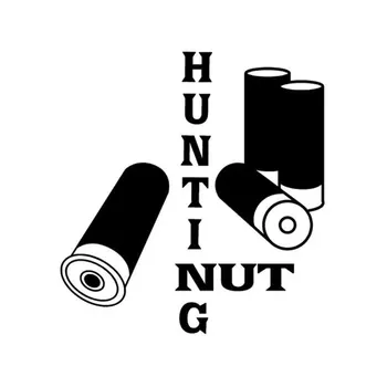 

12.4CM*13.4CM Personalized Nut Hunting Text Funny Creative Fashion Vinyl Accessories C5-0290