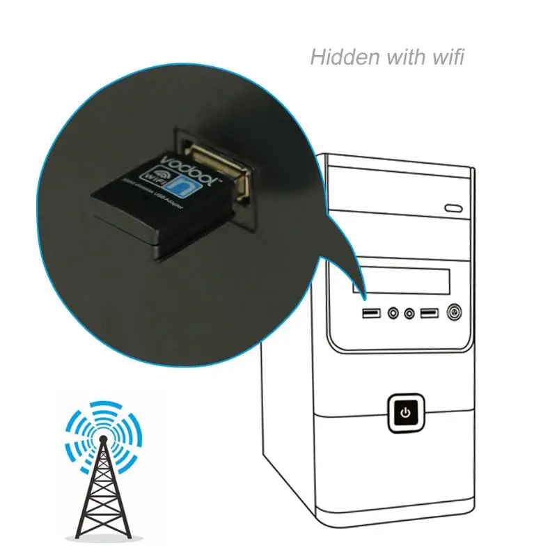 Wireless USB WiFi Adapter 300Mbps Wi-fi Receiver Antenna PC Network Card