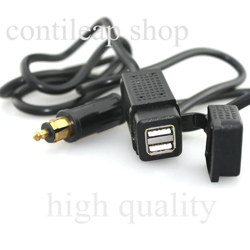 

IZTOSS USB Power Charger Adapter with Plug Cable 12V 5V for BMW motor dedicated Waterproof USB Charging Socket 1.83m cable