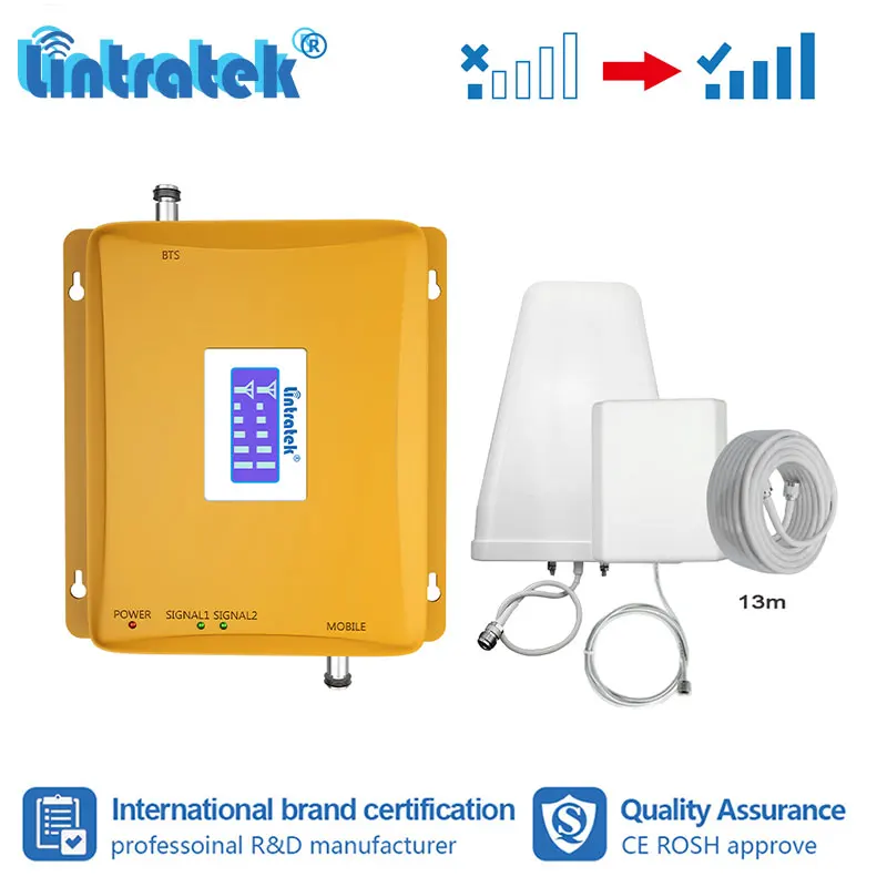 

Lintratek 3G UMTS Signal Booster Celular 850 2100MHz Cell Phone Signal Amplificador UMTS Repeater MTS MegaFon Beeline s8-2