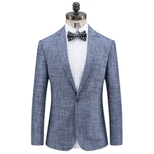 2019 Casual Blazer for men Gentlment Style Single Button Fit Casual Blazer Men Blazers For Mens Mens Jackets And Coats 1806 color block double button mens casual blazer