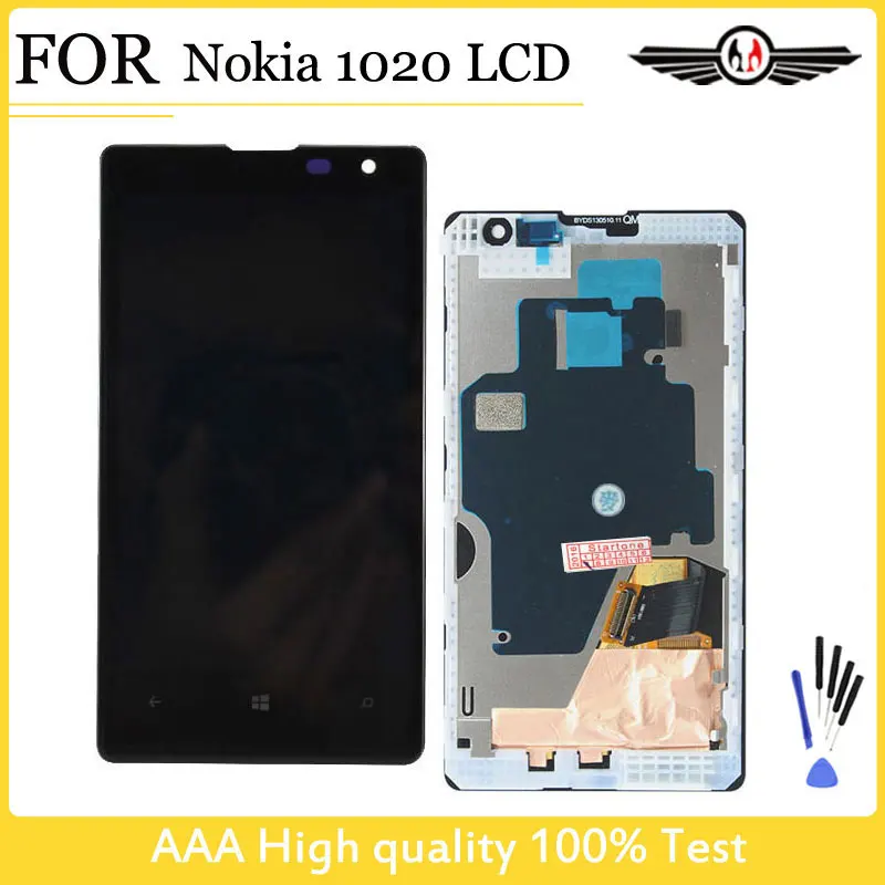 Prix pour Livraison gratuite à 100% test Pour Nokia Lumia 1020 LCD Affichage Écran Tactile Digitizer LCD Assemblée avec Cadre + Outils Prix pour Livraison gratuite à 100% test Pour Nokia Lumia 1020 LCD Affichage Écran Tactile Digitizer LCD Assemblée avec Cadre + Outils