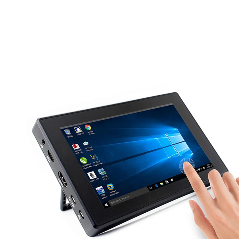 

Raspberry Pi 3 Model B+ Plus / 3B 7 inch 1024x600 IPS Capacitive Touch Screen 7" Monitor Display w/ Case Bracket OSD Menu