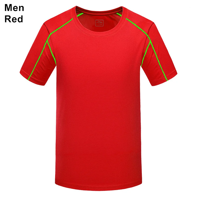 Mortonpart летняя быстросохнущая спортивная рубашка мужская анти-пот походная Беговая уличная спортивная футболка для wo мужчин - Цвет: Men Red