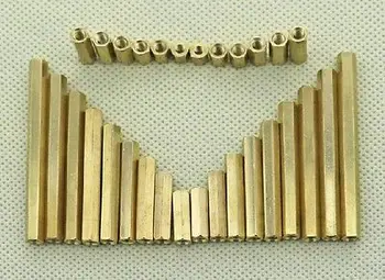 

20pcs M4 x 8mm Brass Hexagonal Threaded Double Pass Spacers Hexagon Copper Post