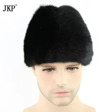 Русский Мода Для Мужчин's Шапки высокое качество royal норки Мех животных Аутентичные Зима Весна Горячая Мода для Для мужчин zd-03