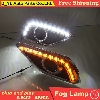 

Car Styling Daytime Running Lights for CRV LED DRL 2012-2013 CRV LED Fog Light Front Lamp Yellow turn lights.