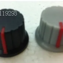 [Белла] Диаметр 24 высокие 15 пар лентами, указывающими пластиковые ручки спикер Ручка потенциометра-100 шт./лот