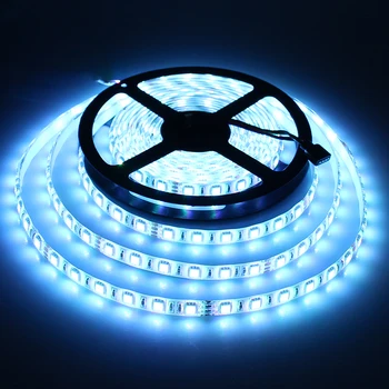 

IP65 Waterproof 5m/lot DC24V 5050 RGB LED strip light 300LED 60leds/m LED flexible light strip free shipping