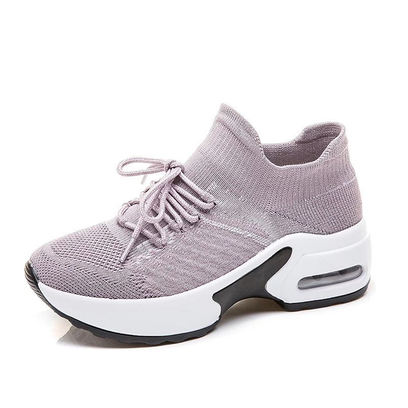 STQ/; осенние женские кроссовки на плоской подошве; женские кроссовки, визуально увеличивающие рост; chaussures femme; криперы; мокасины; 20199 - Цвет: 20199w pink