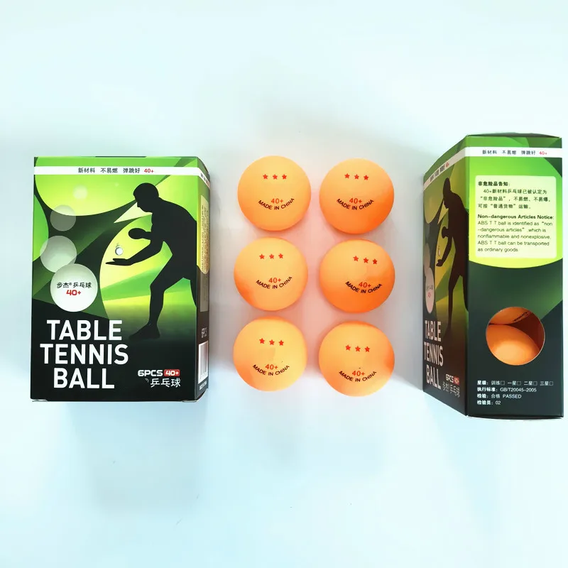ثلاثة نجوم جودة عالية تنس طاولة 3/6 التعبئة والتغليف 40 مللي متر ABS بنفايات المواد المنافسة التدريب بينغبونغ بينغ بونغ الكرة