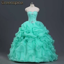 Greenspine красное платье Quinceanera мятно зеленый сладкий 16 Vestidos De 15 Anos плюс размеры бальное платье Quinceanera