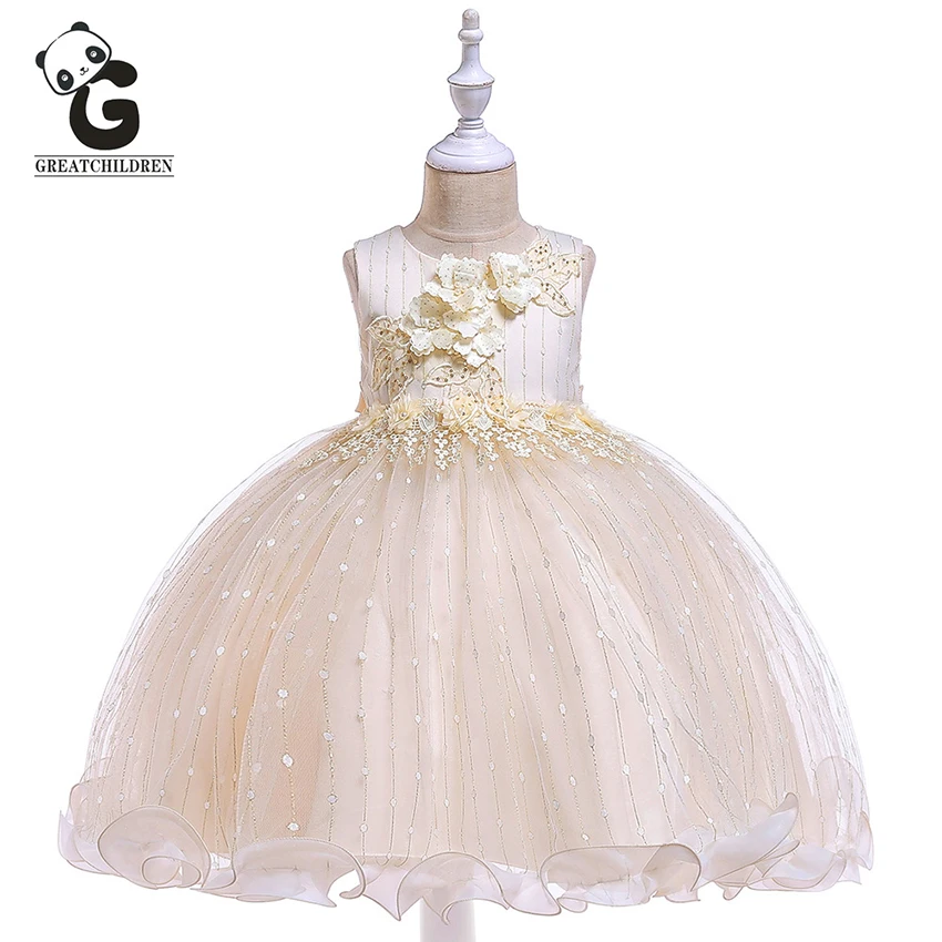 

Flower Girl Princess Dress Host Kids Dresses for Girls Wedding Dress Pageant Ball Gowns for Prom Party Evening Dresses
