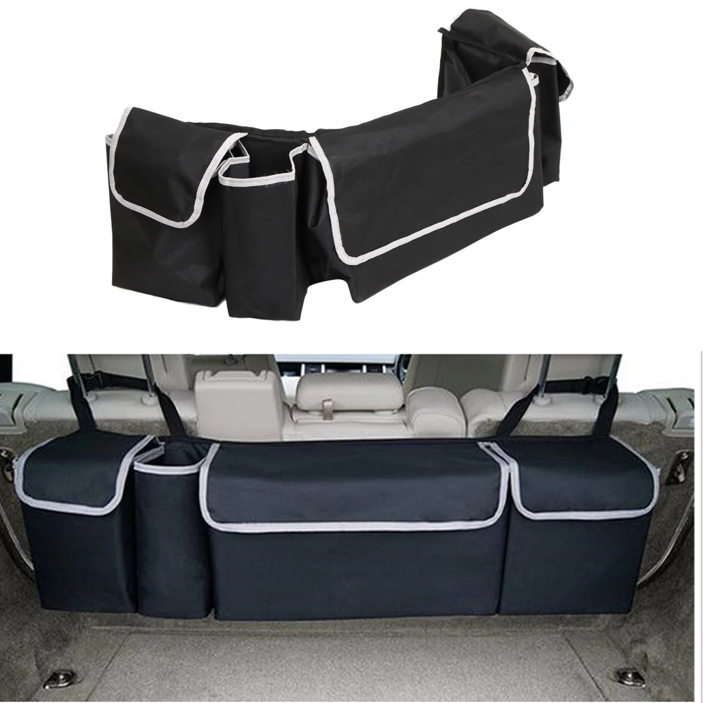 Car Seat Back Organizer Bag Interior Bag Hanger Trunk Organizer 4-Pocket for Camping Trip Picnic