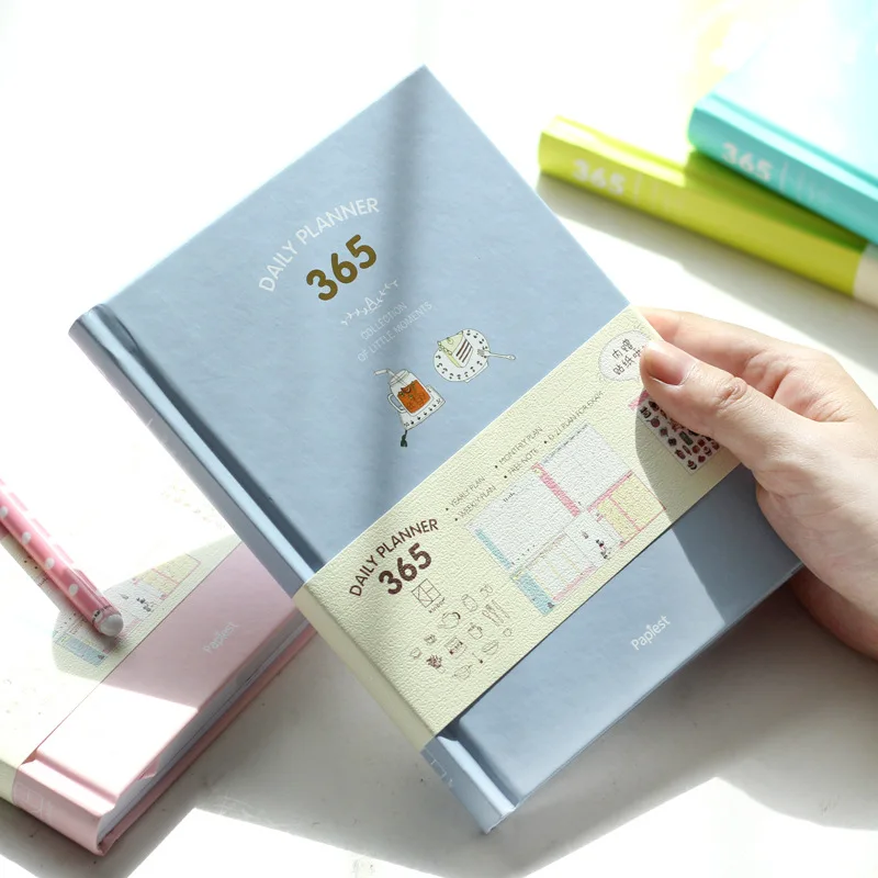 

Cute 365 Daily Weekly Monthly Planner Schedule Book Diary Planner School Office Stationery Supplies Organizer Notebook Defter
