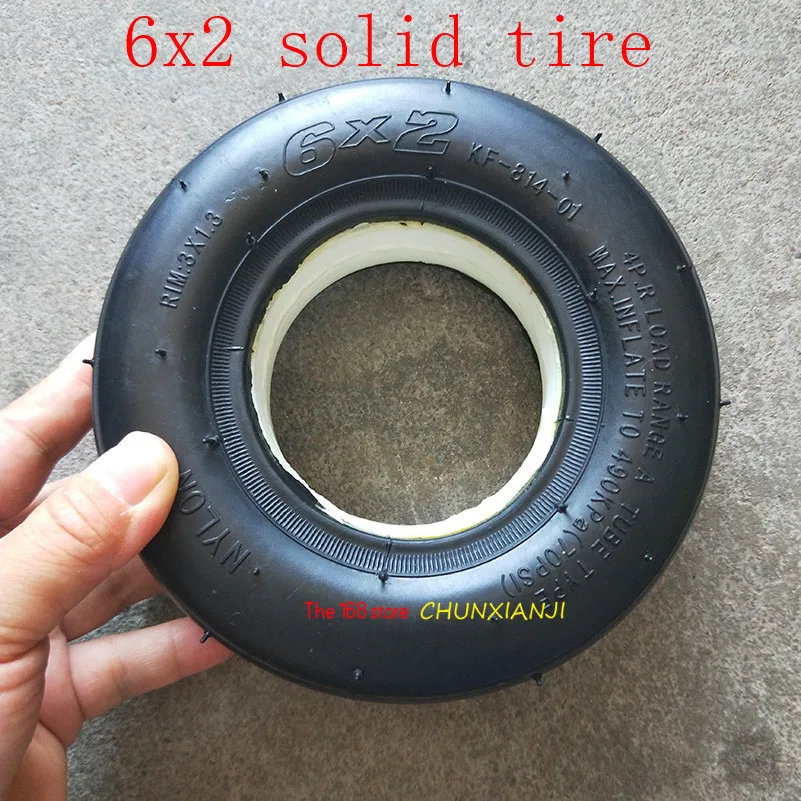 

Good quality 6X2Solid tire without inner tube tire Electric Scooter Wheel Chair Truck Use 6" Tire Tyre F0 Pneumatic Trolley Cart