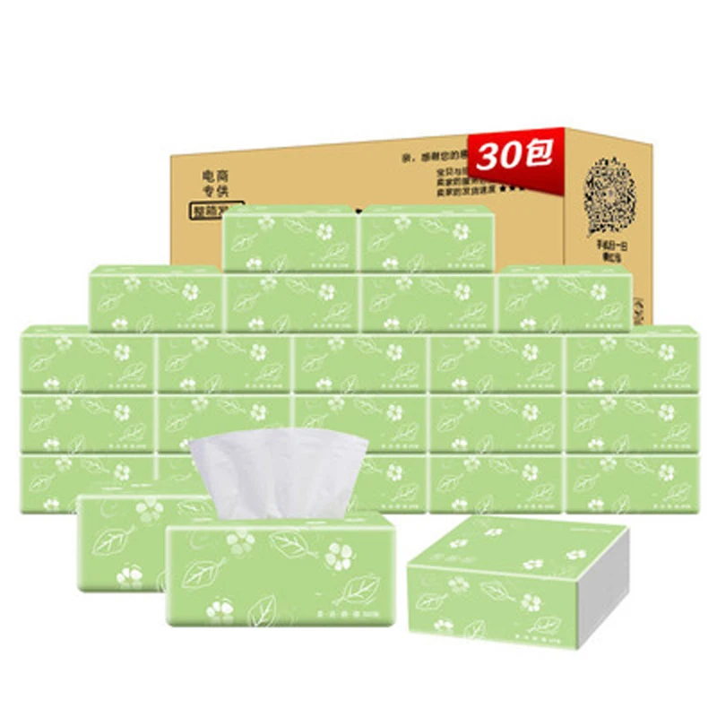 

Wood Tissue Paper Towels Family Packs 30 Packets of Tissue Boxes Household 3 Layers of Toilet Paper