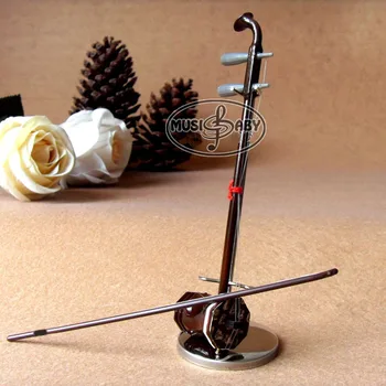 

Mini Handmade Erhu Model Doll Ornament Instrument Birthday Gift 15CM