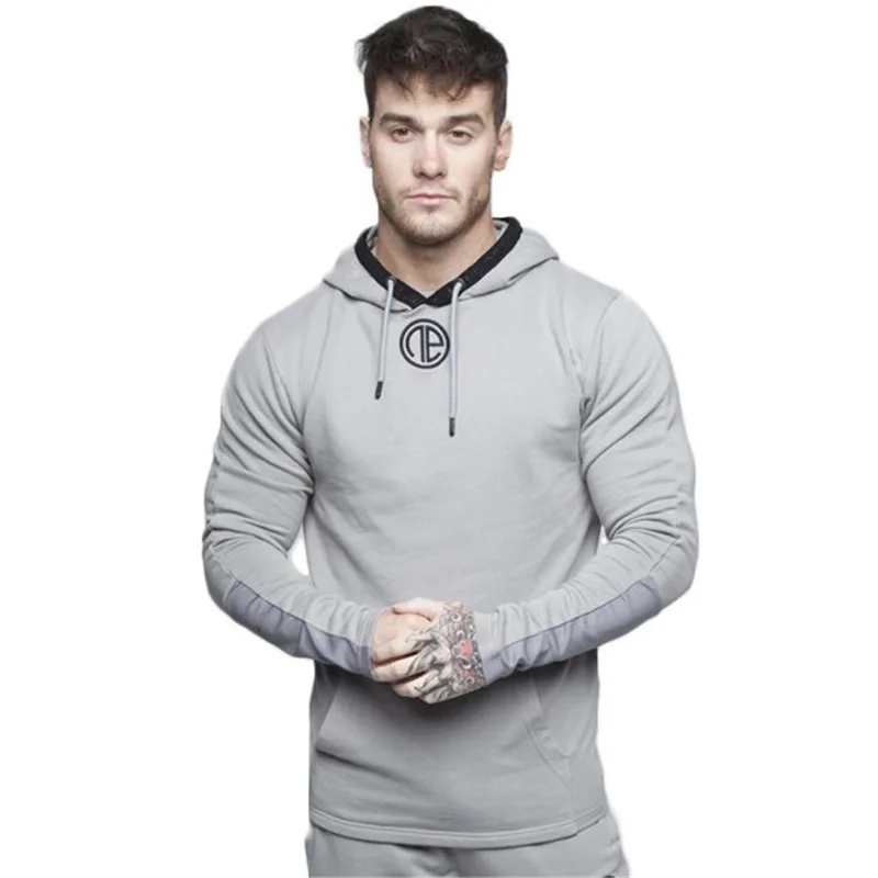 

MLCRIYG Men's Hooded Sweatshirt Autumn 2019 New Slim Jacket Men's Casual Fashion Hooded Pullover Men's Brand Coat