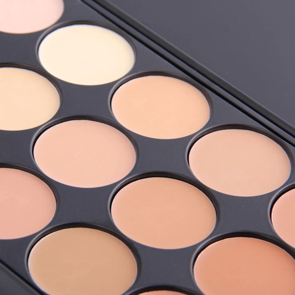 New Professional 15 Color Foundation Make-up Concealers Palette With Brush Makeup Concealer Camouflage Cream Eye Face Cosmetic (6)