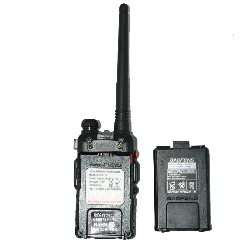 baofeng pofung uv 5R высокомощная версия UV 8HX 1/4/8Вт тройная мощность vhf любительская рация