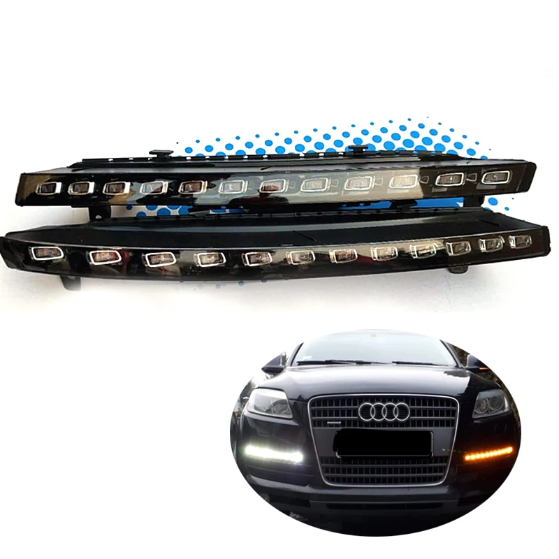

For Audi Q7 2006 2007 2008 2009,Yellow Turning Signal Light Car DRL Waterproof 12V LED Daytime Running Light Fog Lamp Bulb