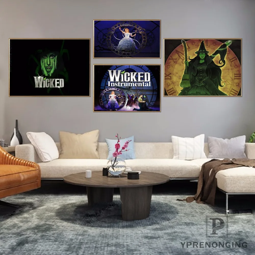 

Custom WICKED Musical Broadway Home Decor Canvas Printing Silk Fabric Print Wall Poster No Frame 180317@95