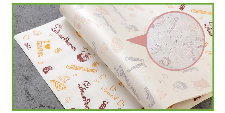 100 шт 26x36 см Одноразовый бумажный поднос коврики маслостойкая Восковая бумага для упаковки пищевых продуктов для ресторана фаст-фуд заказной поставщик