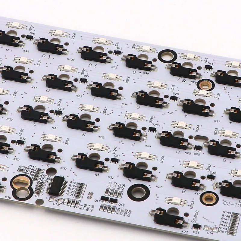 BGKP Новое поступление GK61 pcb RGB 60% 61 Ключи Горячая замена PCB diy механическая клавиатура hotswap разъем