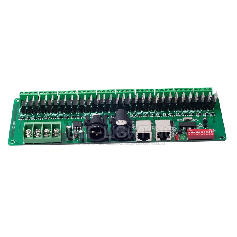 DC9V-24V 30 каналов DMX 512 RGB Светодиодные полосы контроллер по протоколу DMX декодер диммер драйвер