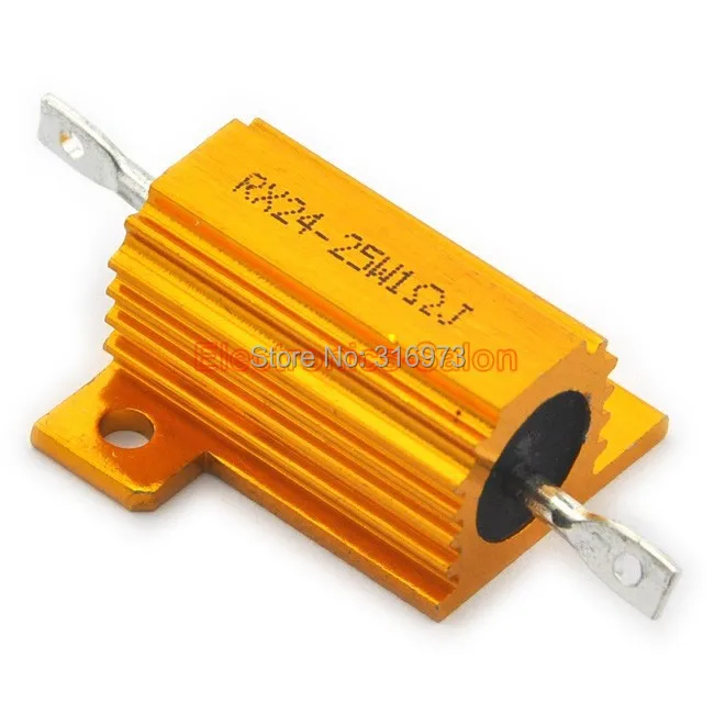 (2 pcs/lot) 1 OHM 25W Wirewound Aluminum Housed Resistor, 25 Watts.in