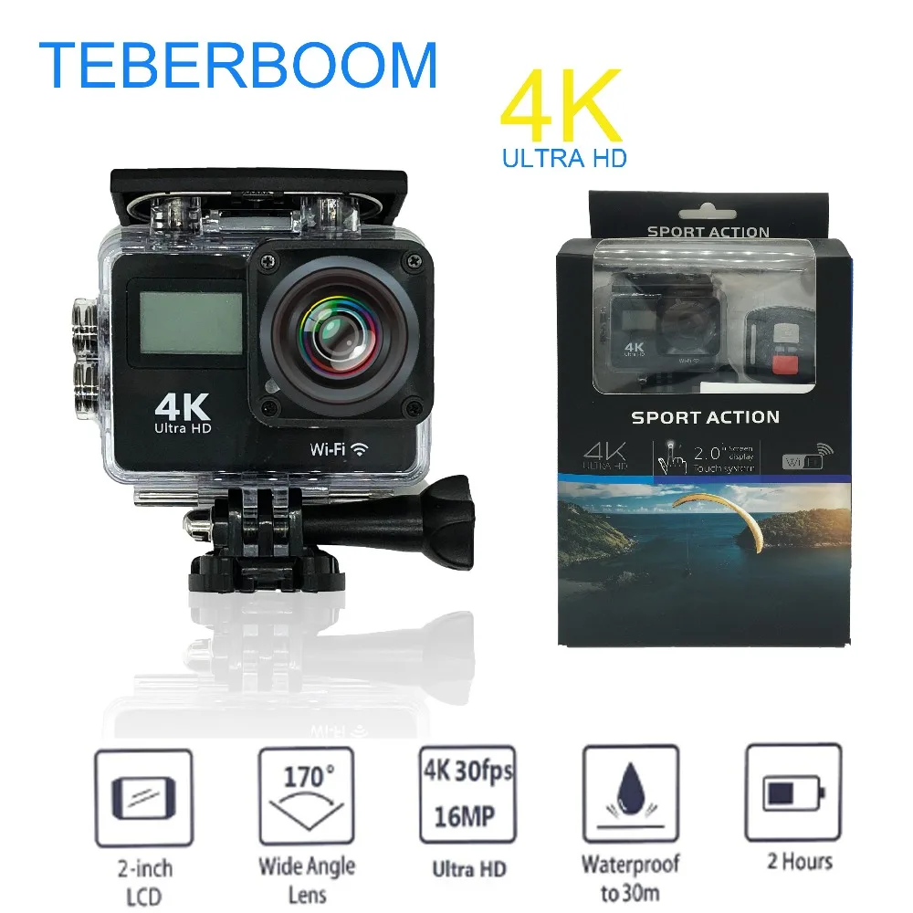TEBERBOOM S4A Wi Fi 4 к экшн камера для съемки под открытым небом HD водостойкая
