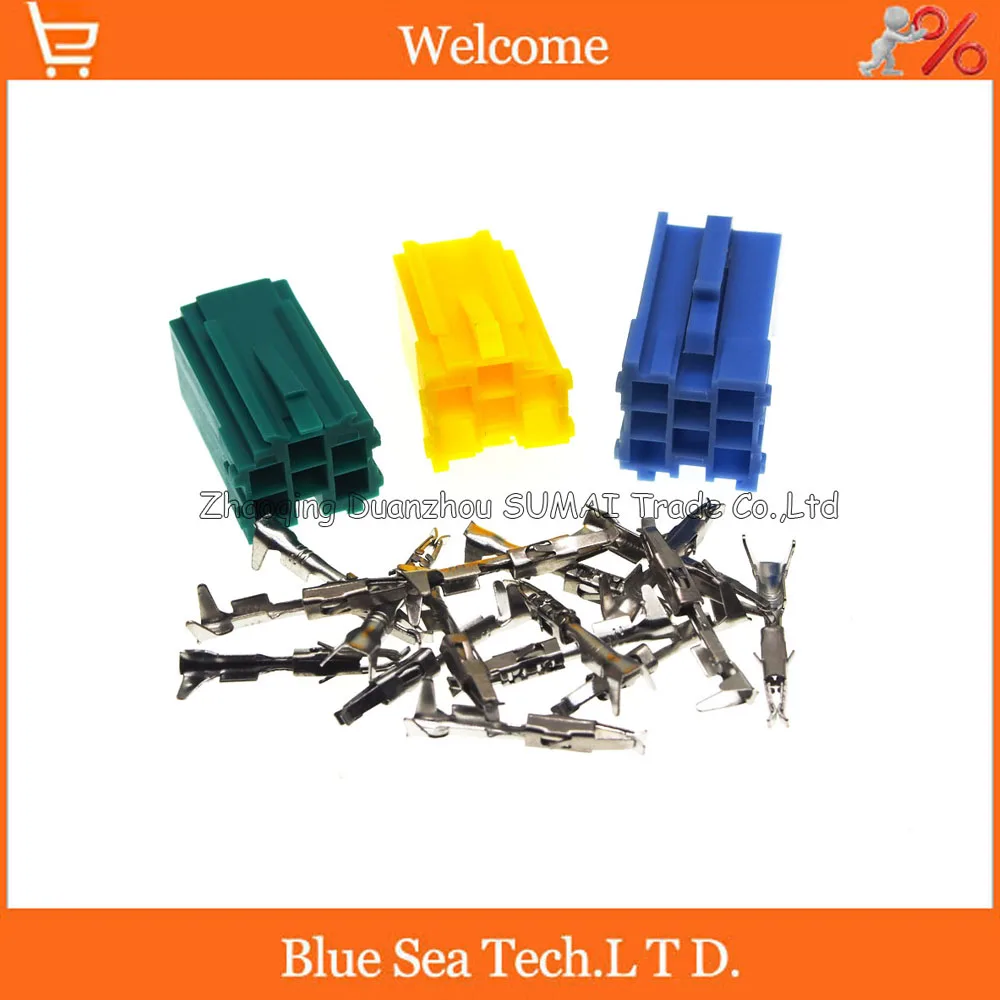 6/8 Pin Female Auto Dvd Plug Sets, Aux Car Audio Plug, Car Audio